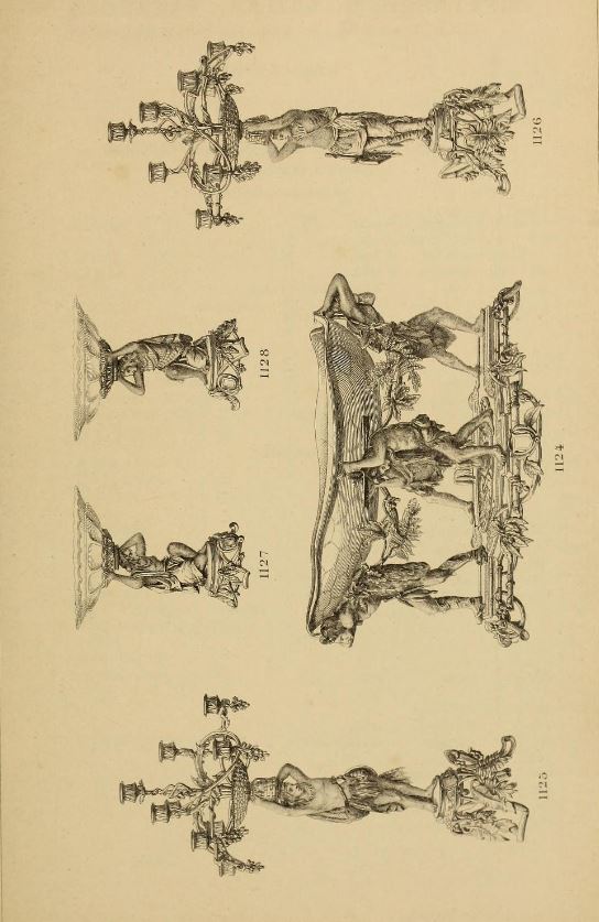 Engraved depiction of the centerpiece, Cailar Bayard 1888 catalogue